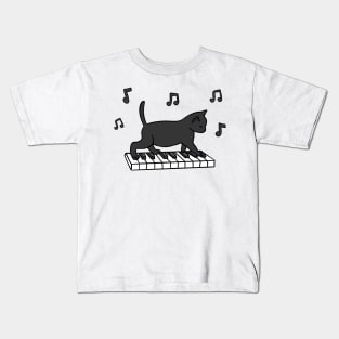 Piano Cat Kids T-Shirt